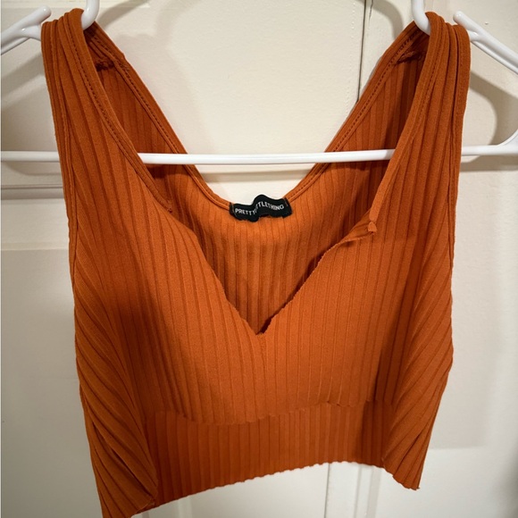 Small orange pretty little thing extreme cropped tank - Picture 1 of 5